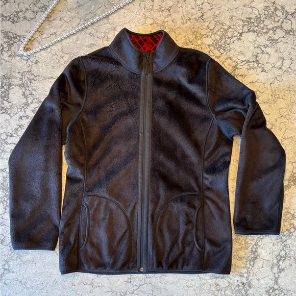 Style & Co Reversible Double Style Black & Red Zipper Jacket - Size Large - Picture 4 of 14